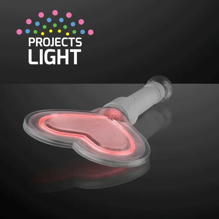 Flashing Rave Party Heart Wand — view 3