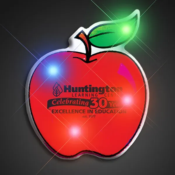 Flashing Red Apple Flashing Pin