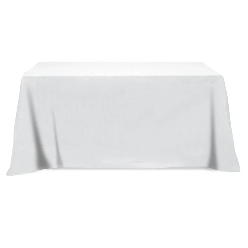 Flat Poly/Cotton 4-sided Table Cover - fits 6' standard table — view 4