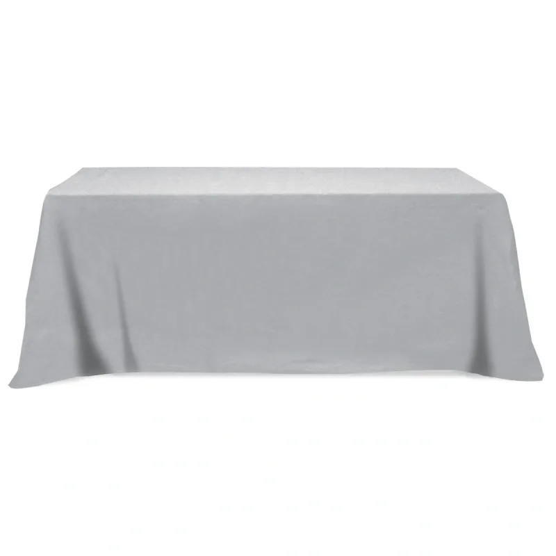 Flat Poly/Cotton 4-sided Table Cover - fits 8' standard table — view 2