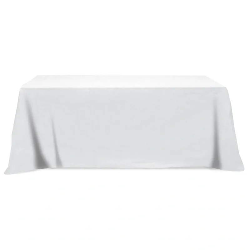 Flat Poly/Cotton 4-sided Table Cover - fits 8' standard table — view 6