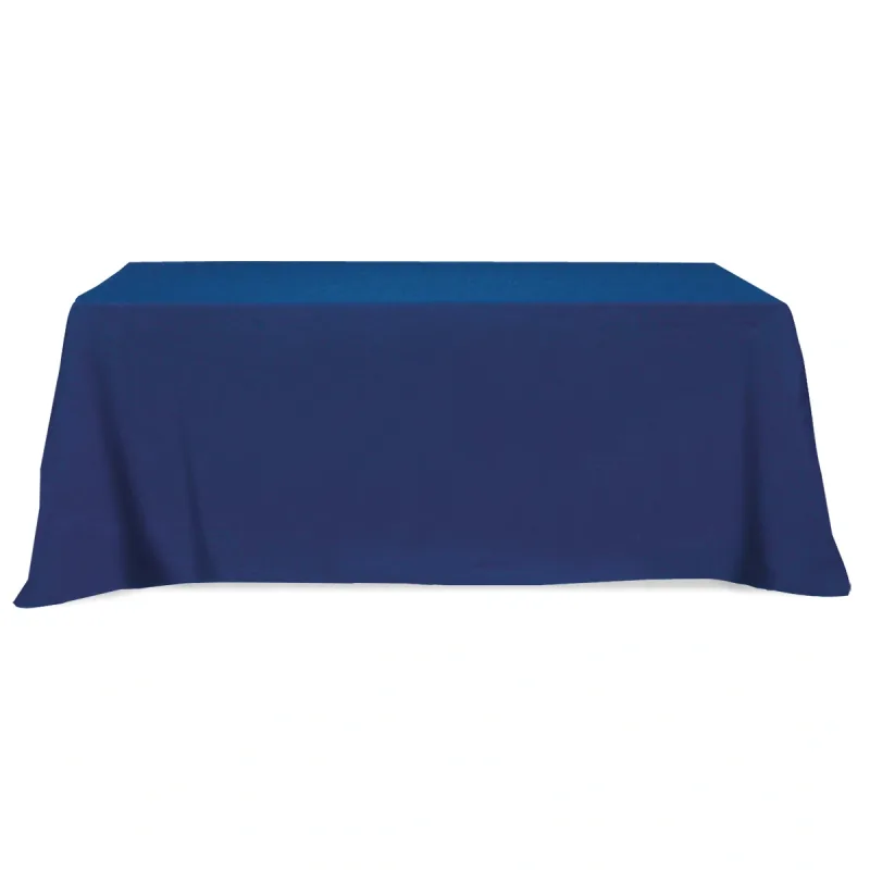 Flat Poly/Cotton 4-sided Table Cover - fits 8' standard table — view 8
