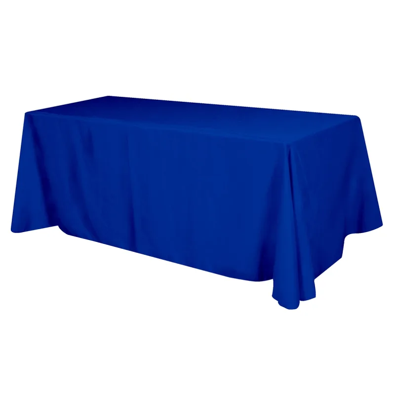 Flat Polyester 4-Sided Table Cover - fits 8' standard table — view 3