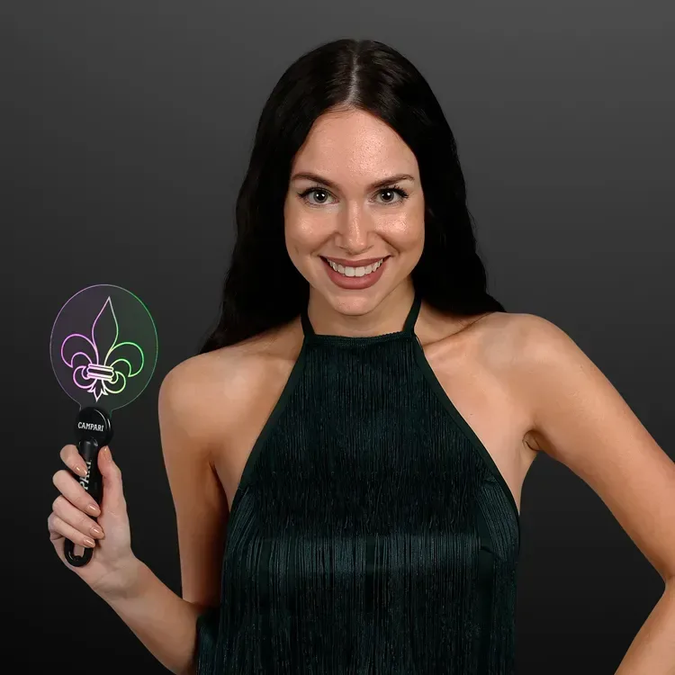 Fleur de Lis Mardi Gras LED Light Wand — view 2