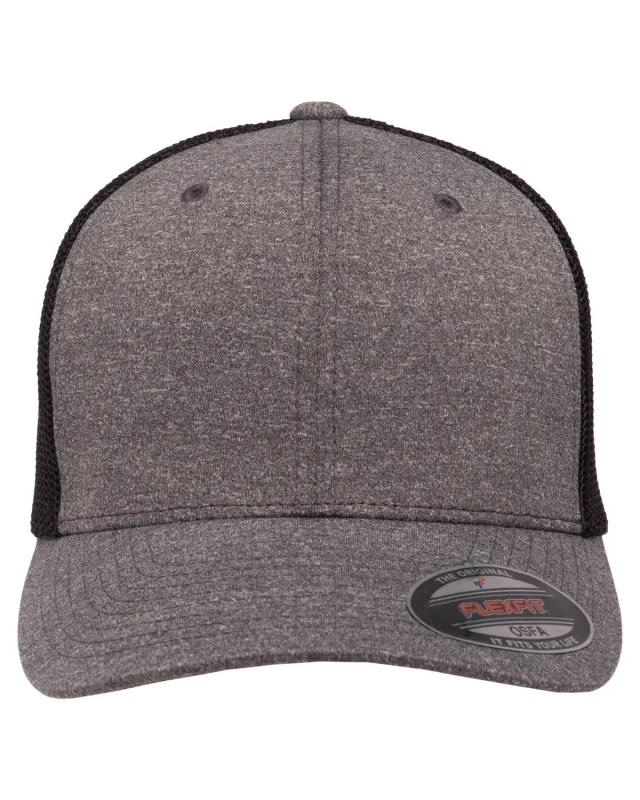 Flexfit Adult Poly Mélange Stretch Mesh Cap — view 9