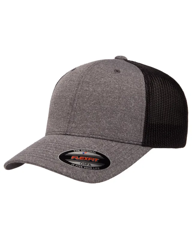 Flexfit Adult Poly Mélange Stretch Mesh Cap — view 10