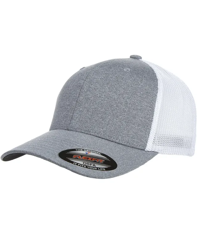 Flexfit Adult Poly Mélange Stretch Mesh Cap — view 12