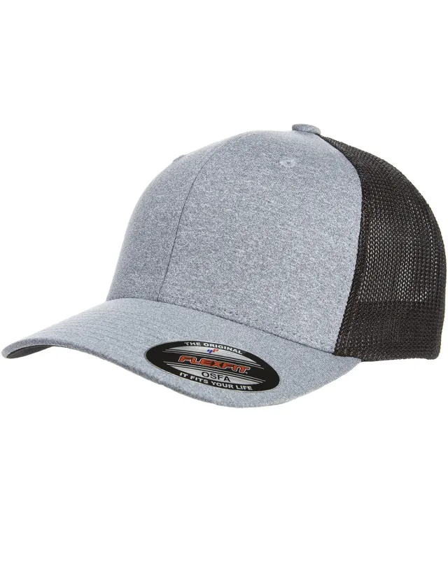 Flexfit Adult Poly Mélange Stretch Mesh Cap — view 14
