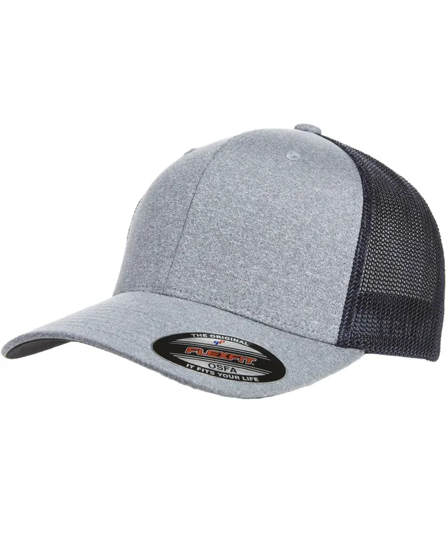 Flexfit Adult Poly Mélange Stretch Mesh Cap — view 15