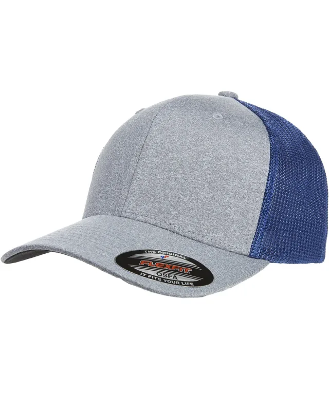 Flexfit Adult Poly Mélange Stretch Mesh Cap — view 17