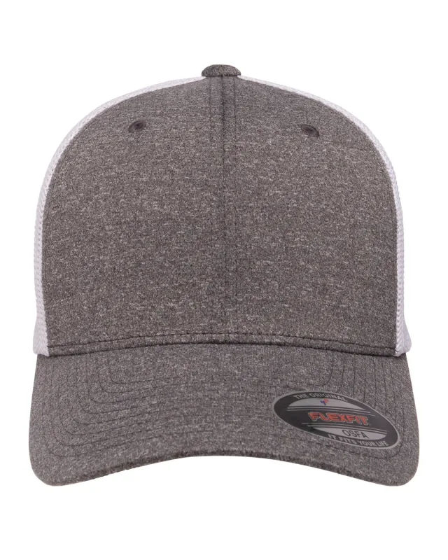 Flexfit Adult Poly Mélange Stretch Mesh Cap — view 6