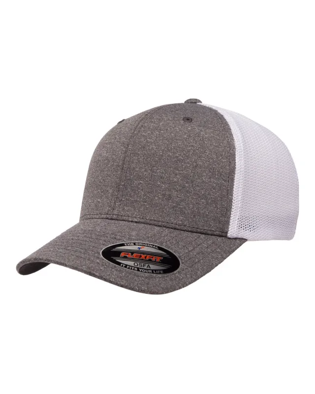 Flexfit Adult Poly Mélange Stretch Mesh Cap — view 7