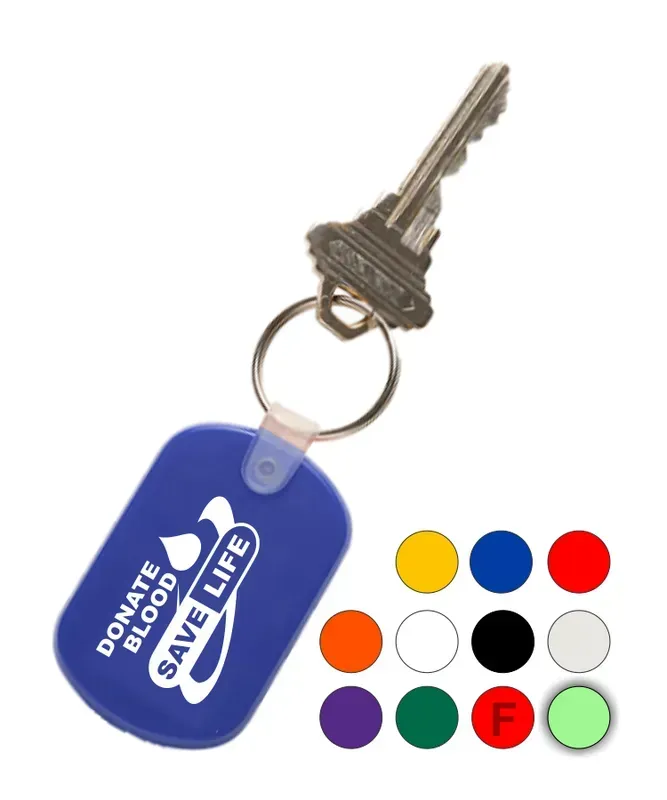 Flexible Plastic Keychain Key Tag
