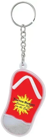 Imprinted Flip Flop Keytag