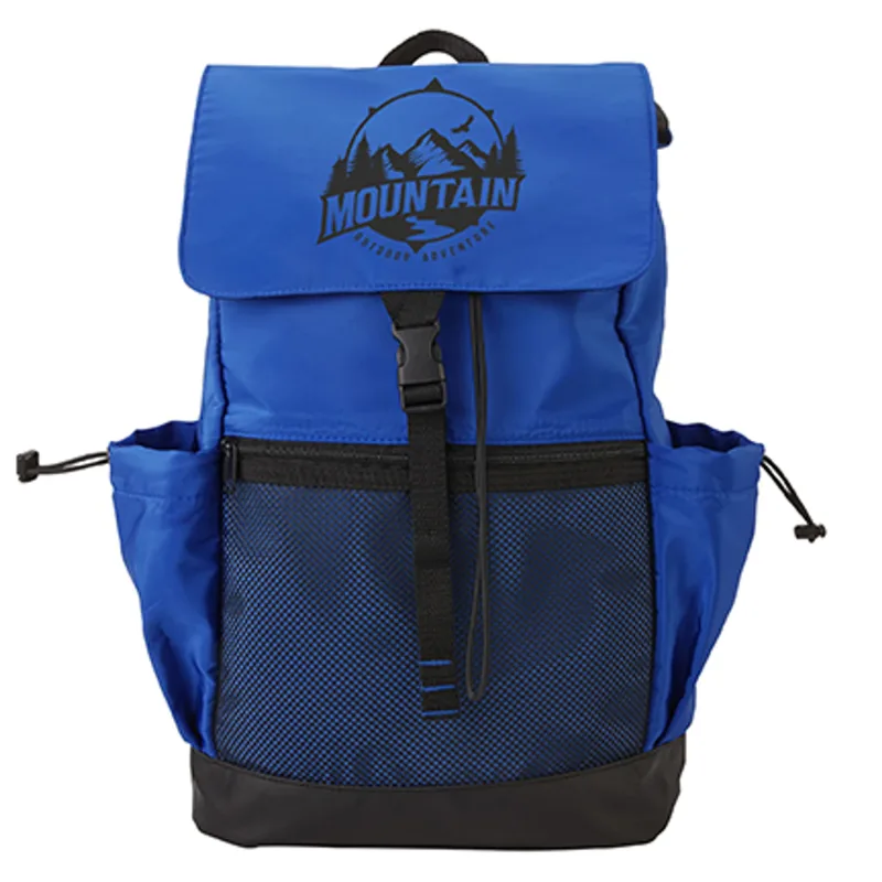 Flip Over Rucksack Backpack (Zippered Mesh Front Pocket) — view 6