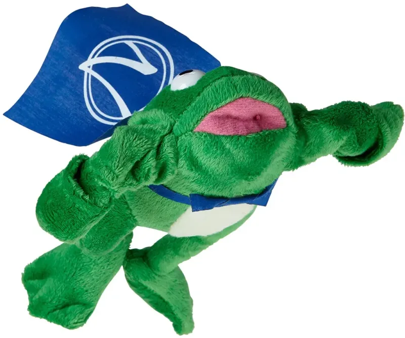 Flying Croaking Frog Stuffed Animal — view 2