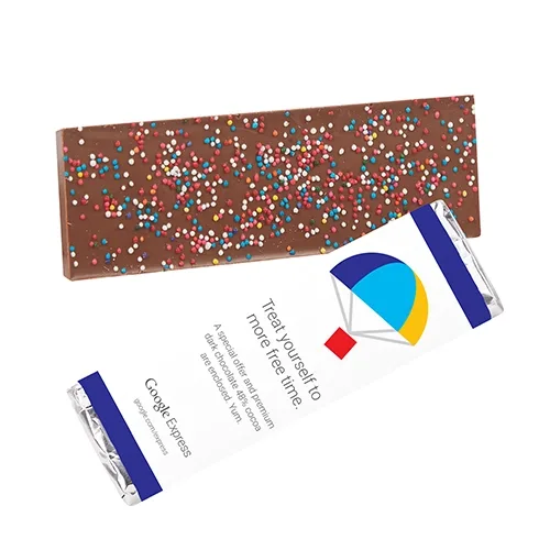Foil-Wrapped 2.25 oz Belgian Chocolate Bar — view 12