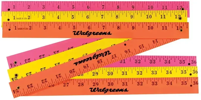 Fluorescent Custom Branded Folding Yardsticks