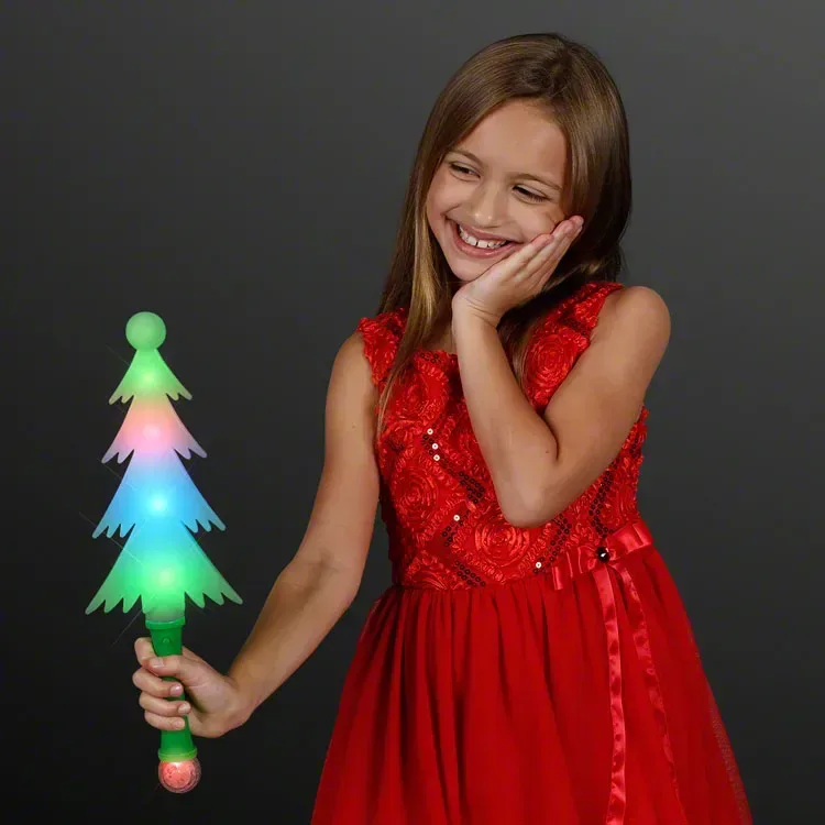 Frosty Christmas Tree Light Up Wand 14.75" — view 2
