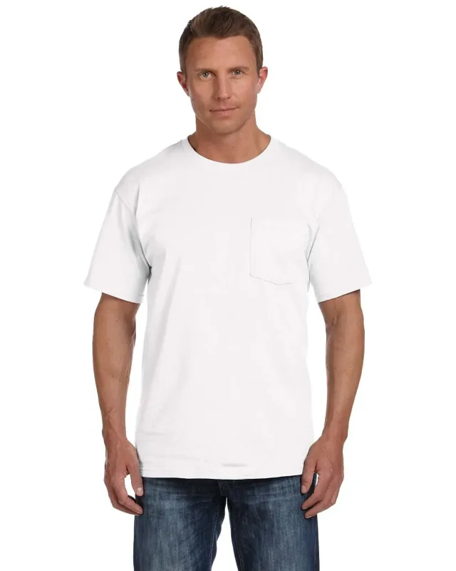 Fruit of the Loom Adult HD Cotton Pocket T-Shirt — view 2