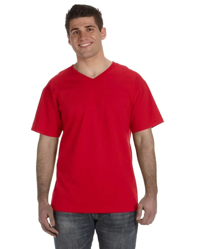 Fruit of the Loom Adult HD Cotton V-Neck T-Shirt — view 5