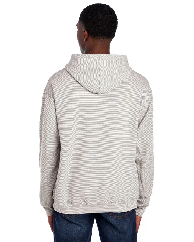 Fruit of the Loom Adult Sofspun® Striped Hooded Sweatshirt — view 10