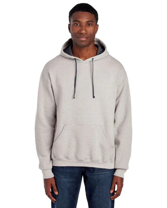 Fruit of the Loom Adult Sofspun® Striped Hooded Sweatshirt — view 11