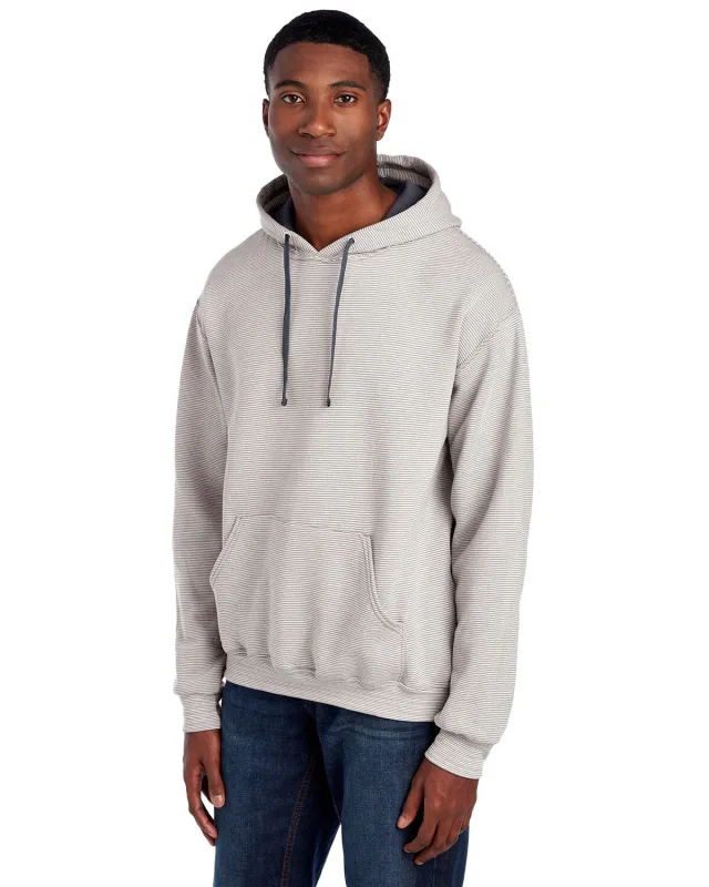 Fruit of the Loom Adult Sofspun® Striped Hooded Sweatshirt — view 12