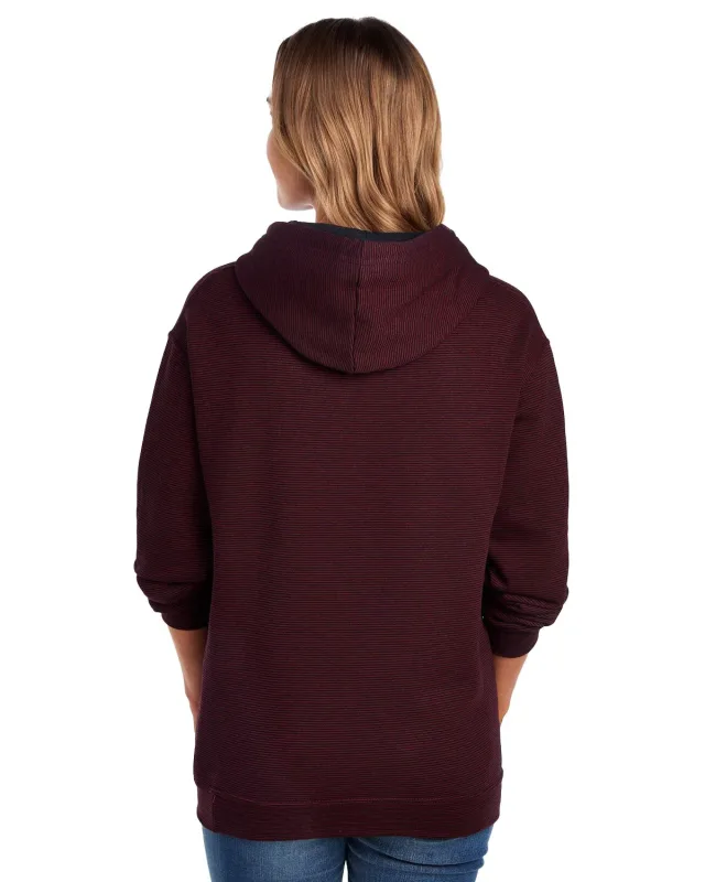Fruit of the Loom Adult Sofspun® Striped Hooded Sweatshirt — view 13