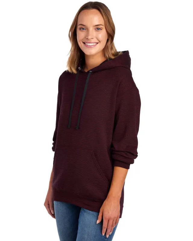 Fruit of the Loom Adult Sofspun® Striped Hooded Sweatshirt — view 15