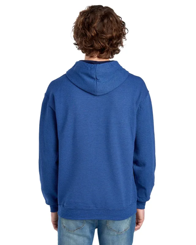 Fruit of the Loom Adult Sofspun® Striped Hooded Sweatshirt — view 4