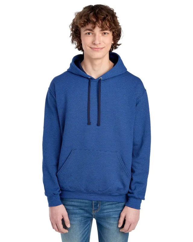 Fruit of the Loom Adult Sofspun® Striped Hooded Sweatshirt — view 5