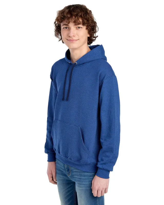Fruit of the Loom Adult Sofspun® Striped Hooded Sweatshirt — view 6