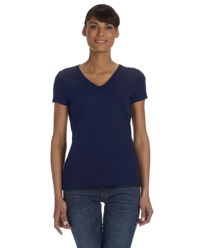 Fruit of the Loom Ladies' HD Cotton V-Neck T-Shirt — view 10