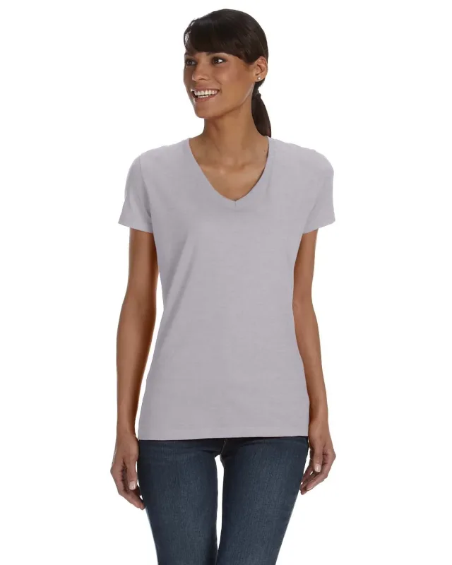 Fruit of the Loom Ladies' HD Cotton V-Neck T-Shirt — view 13