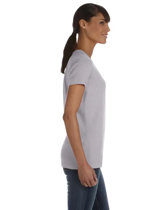 Fruit of the Loom Ladies' HD Cotton V-Neck T-Shirt — view 14