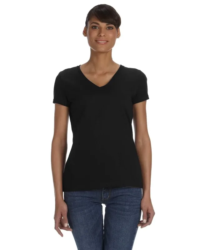 Fruit of the Loom Ladies' HD Cotton V-Neck T-Shirt — view 16