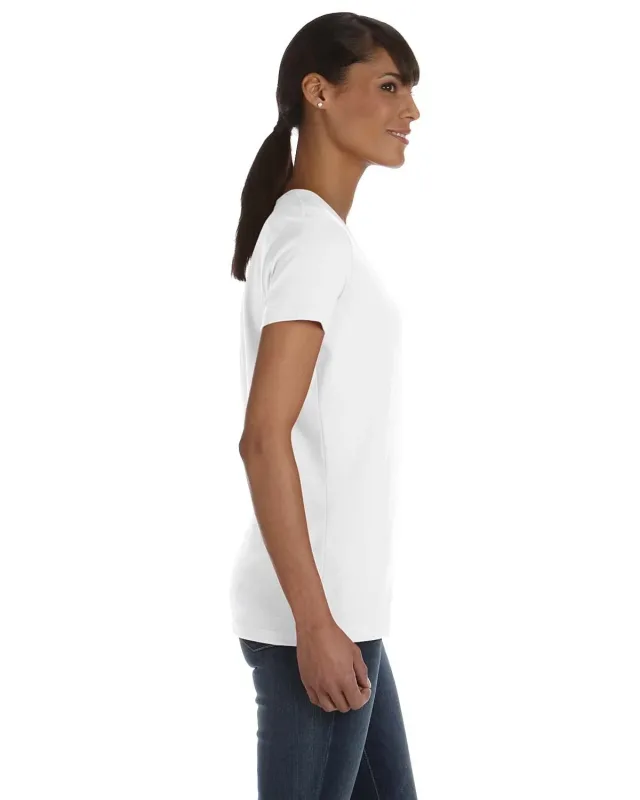 Fruit of the Loom Ladies' HD Cotton V-Neck T-Shirt — view 3