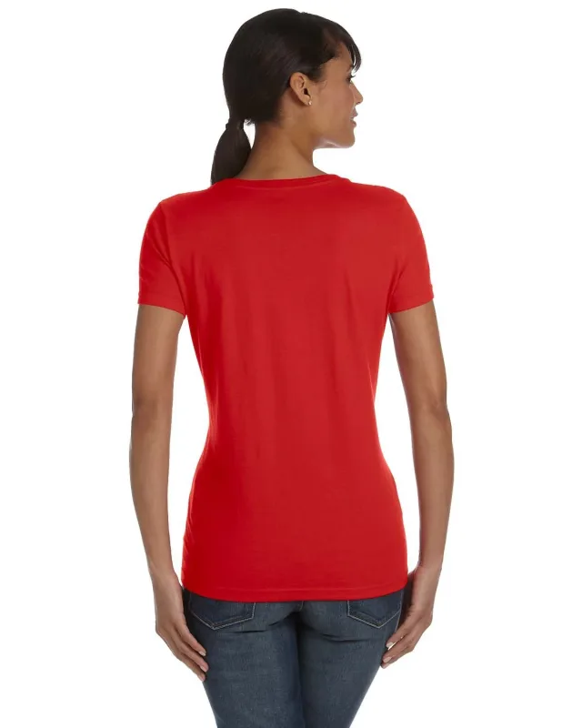 Fruit of the Loom Ladies' HD Cotton V-Neck T-Shirt — view 4