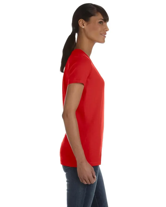 Fruit of the Loom Ladies' HD Cotton V-Neck T-Shirt — view 6