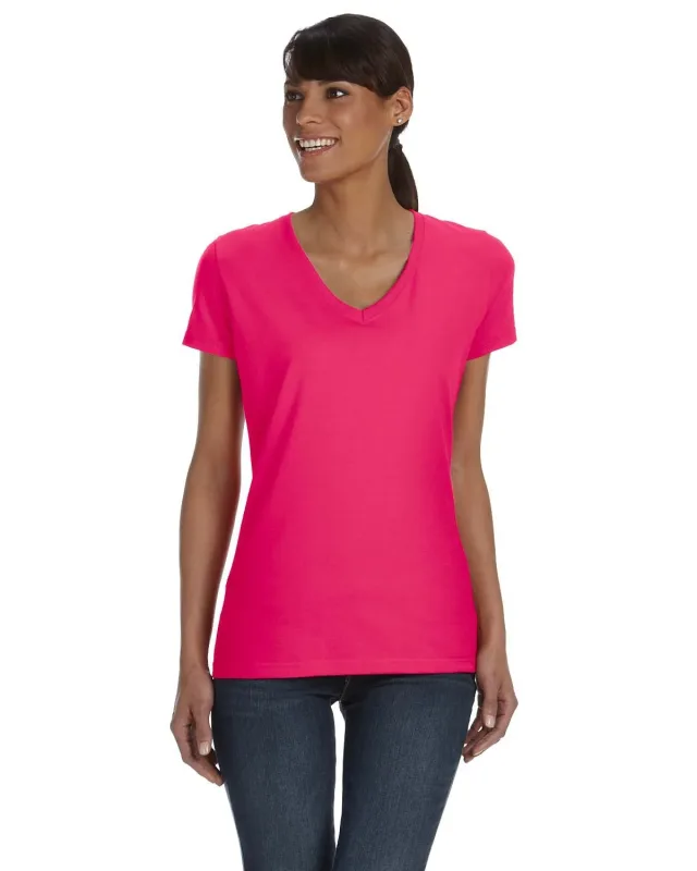 Fruit of the Loom Ladies' HD Cotton V-Neck T-Shirt — view 8