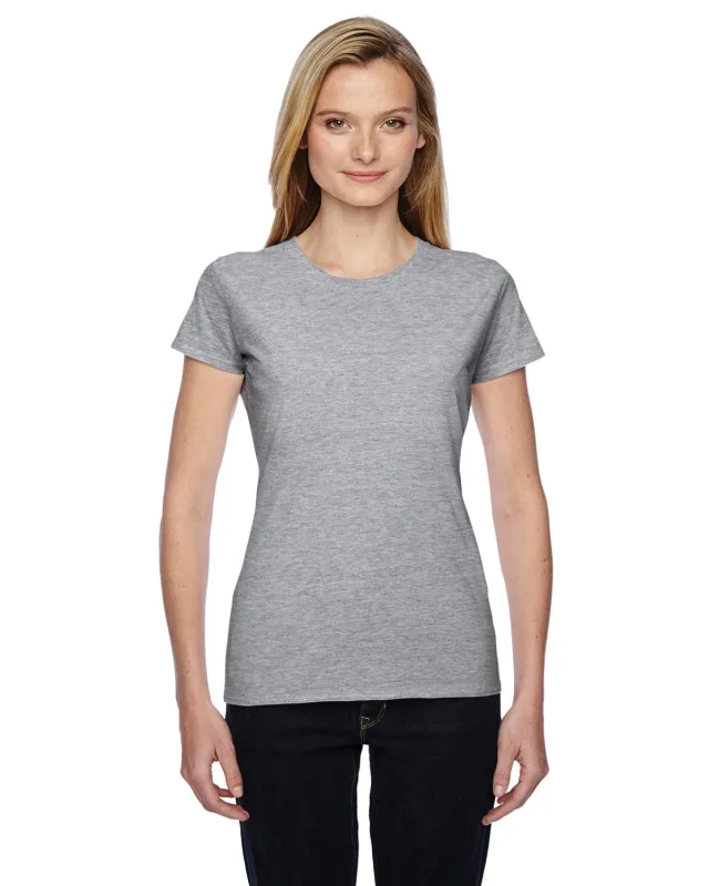 Fruit of the Loom Ladies' Sofspun® Jersey Junior Crew T-Shirt — view 2