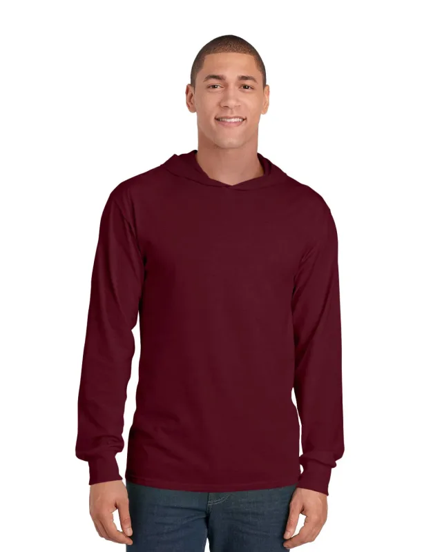 Fruit of the Loom Men's HD Cotton Jersey Hooded T-Shirt — view 6
