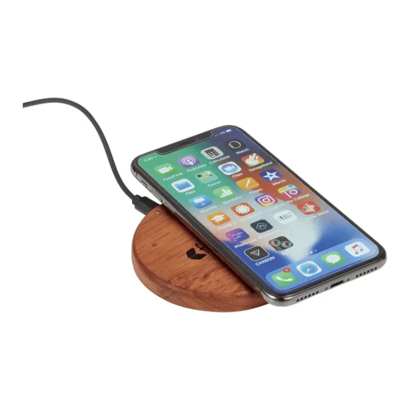 Personalized Mahogany Wireless Charging Pad — view 2