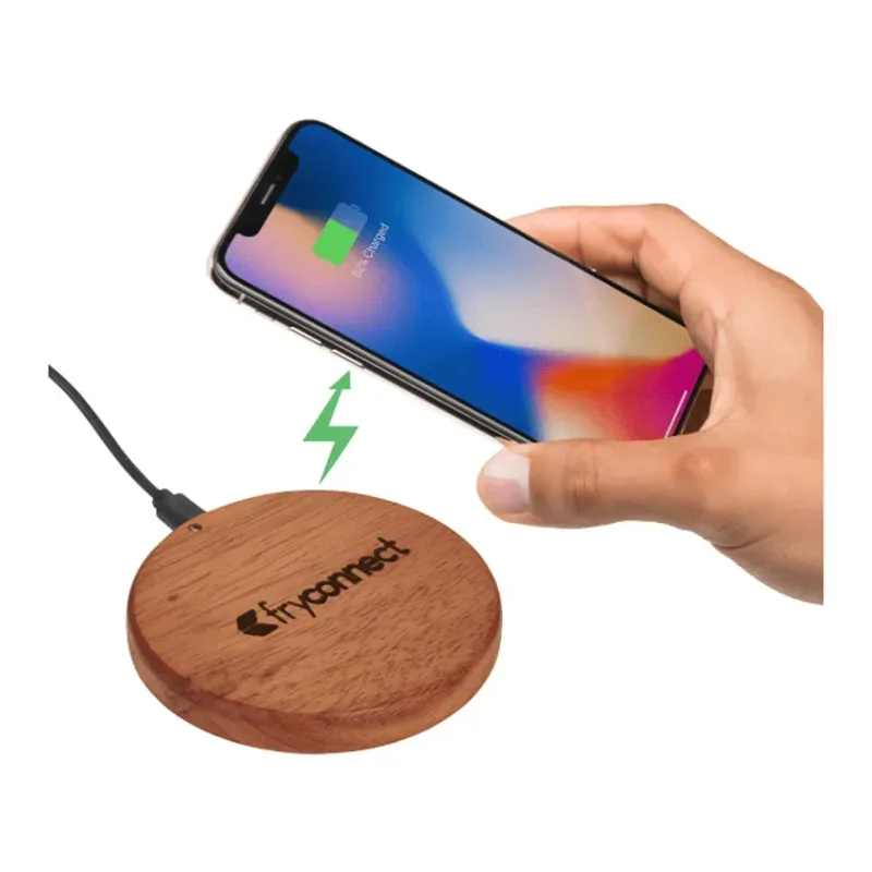 Personalized Mahogany Wireless Charging Pad — view 5