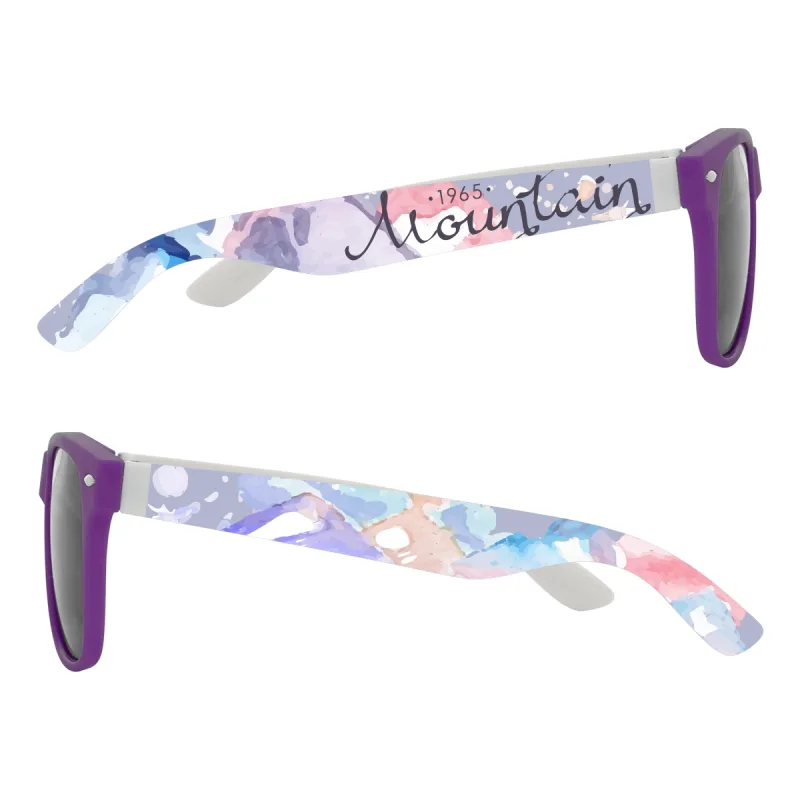 Full Color Colorblock Malibu Sunglasses — view 7