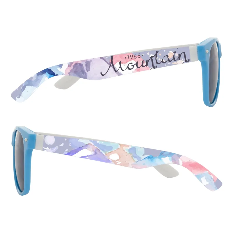 Full Color Colorblock Malibu Sunglasses — view 9