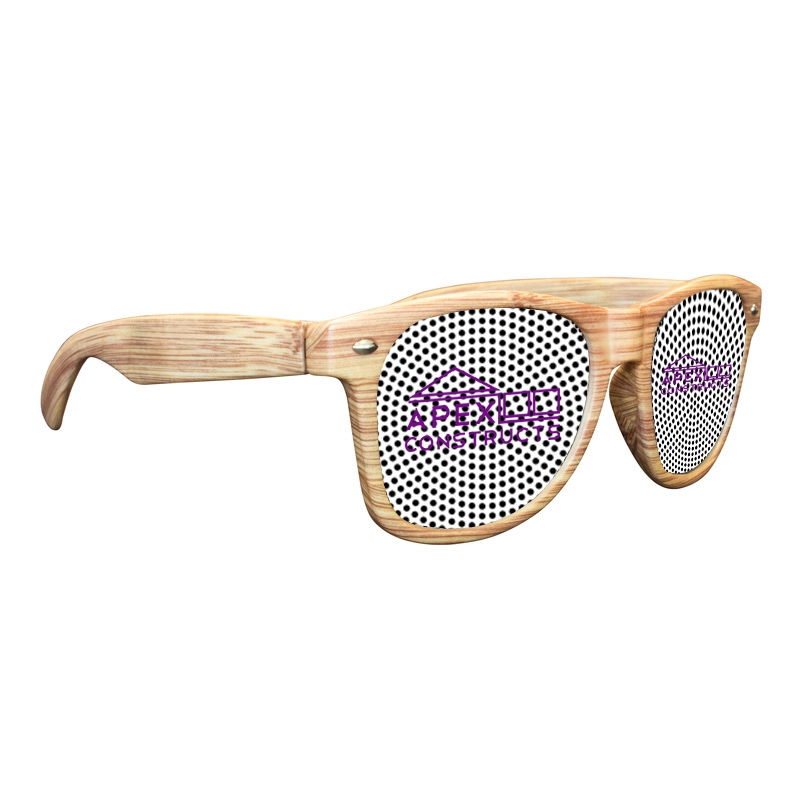 Full Color Light Wood Tone Miami Sunglasses