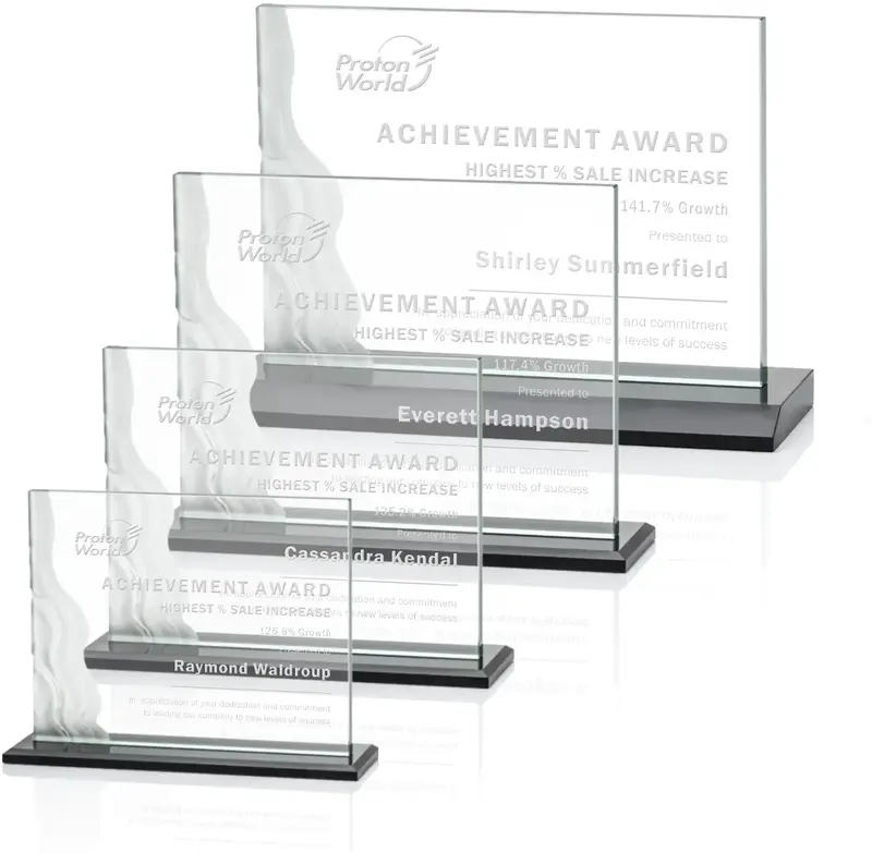 Custom Fullerton Waterfall Etched Business Award