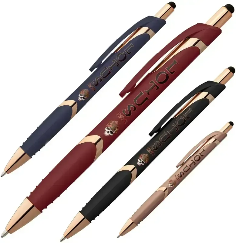 Personalized Gemini Softy Rose Gold Pen with Stylus